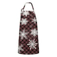 thumbnail image 1 of Red and Black Checkered Christmas Snowflake Apron-Garden Aprons for Women with Pockets-Cotton Linen Waterproof Kitchen Cooking Gardening Aprons Adjustable for Kitchen,Cooking,BBQ and Salon 32"x27", 1 of 7
