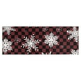 thumbnail image 1 of Red and Black Checkered Christmas Snowflake Pattern Kitchen Rug Mat,Kitchen Runner Rugs Non Skid Washable,Decorative Kitchen Floor Mats for Kitchen,Sink,Laundry,17"X47", 1 of 5