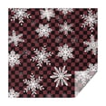 thumbnail image 1 of Red and Black Checkered Christmas Snowflake Pattern Square Tablecloth,Waterproof Square Table Cover,Wipeable Spillproof Washable Table Cover for Home Kitchen Party Decor 52"x52"(132x132cm), 1 of 6
