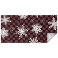 thumbnail image 1 of Red and Black Checkered Christmas Snowflake Rectangle Tablecloth 60"x120",Waterproof Polyester Rectangle Table Cloth, Wipeable Spillproof Polyester Tablecloth for Dining, Camping, Indoor and Outdoor, 1 of 6
