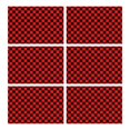 thumbnail image 1 of Red and Black Checkered Pattern Summer Placemats Table Placemats Set Of 6-Linen Kitchen Washable Placemats Table Mats 11.8"x17.7" Non-Slip Heat Resistant, 1 of 5