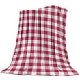thumbnail image 1 of Red Black Checkered Plaid Geometric Bedspread Bed Cover Coverlet Blanket Throws Cover Anti-Static Reversible All-Season Deep, 1 of 4