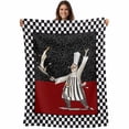 thumbnail image 1 of Red Black Chef Blanket Soft Cozy Warm Throw Blanket for Couch, Plush Fuzzy Flannel Fleece Blankets for Sofa, Cartoon Cute Watercolor Cooking Checkered Bed Blankets Lightweight Gifts for Men, 40"x60", 1 of 9