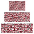 thumbnail image 1 of Red and Black Christmas Love Pattern Kitchen Rugs Sets Of 3,Kitchen Runner Rugs Non Skid Washable,Decorative Kitchen Floor Mats for Kitchen,Sink,Laundry,17"x30"+ 17"x47" + 17"x59", 1 of 6