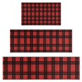 thumbnail image 1 of Red and Black Christmas Plaid Pattern Kitchen Rugs Sets Of 3,Kitchen Runner Rugs Non Skid Washable,Decorative Kitchen Floor Mats for Kitchen,Sink,Laundry,17"x30"+ 17"x47" + 17"x59", 1 of 6