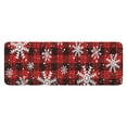 thumbnail image 1 of Red and Black Christmas Snowflake Pattern Kitchen Rug Mat,Kitchen Runner Rugs Non Skid Washable,Decorative Kitchen Floor Mats for Kitchen,Sink,Laundry,17"x47.2", 1 of 7