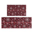 thumbnail image 1 of Red and Black Christmas Snowflake Pattern Kitchen Rugs Sets Of 2,Anti Fatigue Kitchen Mat Rugs Non Slip Washable,Decorative Kitchen Floor Mats for Kitchen,Sink,Laundry,17"x30"+17"x47", 1 of 7