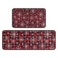 thumbnail image 1 of Red and Black Christmas Snowflake Pattern Kitchen Rugs Sets Of 2,Anti Fatigue Kitchen Mat Rugs Non Slip Washable,Decorative Kitchen Floor Mats for Kitchen,Sink,Laundry,17"X30"+17"X47", 1 of 7