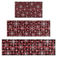 thumbnail image 1 of Red and Black Christmas Snowflake Pattern Kitchen Rugs Sets Of 3,Kitchen Runner Rugs Non Skid Washable,Decorative Kitchen Floor Mats for Kitchen,Sink,Laundry,17"x30"+ 17"x47" + 17"x59", 1 of 6