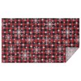thumbnail image 1 of Red and Black Christmas Snowflake Pattern Rectangle Tablecloth 60"x102",Waterproof Polyester Rectangle Table Cloth, Wipeable Spillproof Polyester Tablecloth for Dining, Camping, Indoor and Outdoor, 1 of 6