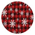 thumbnail image 1 of Red and Black Christmas Snowflake Pattern Round Fitted Tablecloth with Elastic Edge,Dining Table Cover Waterproof,Outdoor Round Tablecloth for Camping,Dining,Indoor and Outdoor, 1 of 7