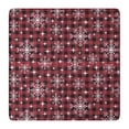 thumbnail image 1 of Red and Black Christmas Snowflake Pattern Square Fitted Tablecloth with Elastic Edge,Square Table Cover,Washable Elastic Table Cover for Home Kitchen Party Decor 36"x36", 1 of 6