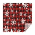 thumbnail image 1 of Red and Black Christmas Snowflake Pattern Square Tablecloth,Waterproof Square Table Cover,Wipeable Spillproof Washable Table Cover for Home Kitchen Party Decor 42"X42"(107x107cm), 1 of 6