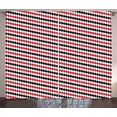 thumbnail image 1 of Ambesonne Abstract Curtains 2 Panel Set, Zigzag Chevron Lines Art, 108" x 90", Vermilion White, 1 of 3