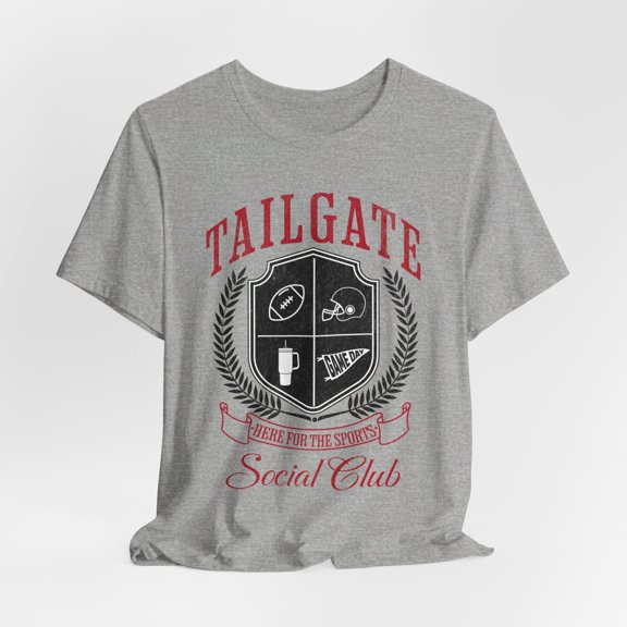Red/Black Cute Varsity Style Tailgate Gameday Football Unisex Shirt