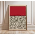 thumbnail image 1 of Red Black Dot Geometric Poster, Stretched Canvas 12x16in, 1 of 4