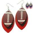 thumbnail image 1 of Mall of Style - Red & Black Earrings for Women - Football Jewelry (Red & Black), 1 of 10