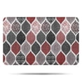 thumbnail image 1 of Red and Black Ethnic Geometric Pattern Bathroom Rugs Mat,Non Slip Microfiber Bathroom Rug,Rubber Backing,Soft Bathroom Mats for Bathroom Floor,Tub and Shower,17x27in(43x68cm), 1 of 5