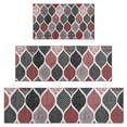 thumbnail image 1 of Red and Black Ethnic Geometric Pattern Kitchen Rugs Sets Of 3,Kitchen Runner Rugs Non Skid Washable,Decorative Kitchen Floor Mats for Kitchen,Sink,Laundry,17"x30"+ 17"x47" + 17"x59", 1 of 6