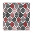 thumbnail image 1 of Red and Black Ethnic Geometric Pattern Square Fitted Tablecloth with Elastic Edge,Square Table Cover,Washable Elastic Table Cover for Home Kitchen Party Decor 34"x34", 1 of 6