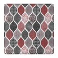 thumbnail image 1 of Red and Black Ethnic Geometric Pattern Square Fitted Tablecloth with Elastic Edge,Square Table Cover,Washable Elastic Table Cover for Home Kitchen Party Decor 36"x36", 1 of 6
