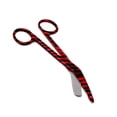 thumbnail image 1 of Red & Black Full Zebra Pattern Color Lister Bandage Scissors 4.5" (11.4cm), Stainless Steel, 1 of 1