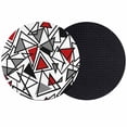 thumbnail image 1 of Red Black Geometric Coasters Set of 2, Absorbent Coasters for Drinks, Abstract Art Modern Line Coaster for Desk Coffee Table Protection, Home Decor House Warming Gifts 4", 1 of 8