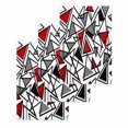 thumbnail image 1 of Red Black Geometric Kitchen Dish Towels for Drying Dishes Set of 3, Abstract Art Modern Line Waffle Weave Microfiber Hand Tea Bathroom Towels Quick Dry & Absorbent Towel 15.7x23.6, 1 of 7