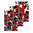 thumbnail image 1 of Red Black Geometric Kitchen Dish Towels for Drying Dishes Set of 3, Modern Art Abstract Grey Line Waffle Weave Microfiber Hand Tea Bathroom Towels Quick Dry & Absorbent Towel 15.7x23.6, 1 of 7
