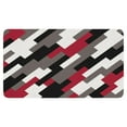 thumbnail image 1 of Red Black Geometric Modern Door Mat,No Slip Durable Welcome Mat Funny Floor Door Mats for Indoor Outdoor Kitchen, 1 of 6