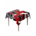 thumbnail image 1 of Red Black Geometric Suqare Tablecloth - 60 x 60 Inch, Modern Art Abstract Grey Line Waterproof & StainResistant Tablecloth, Washable Oil-proof Table Cover for Dining/Party/Wedding/Camping/Buffet, 1 of 9