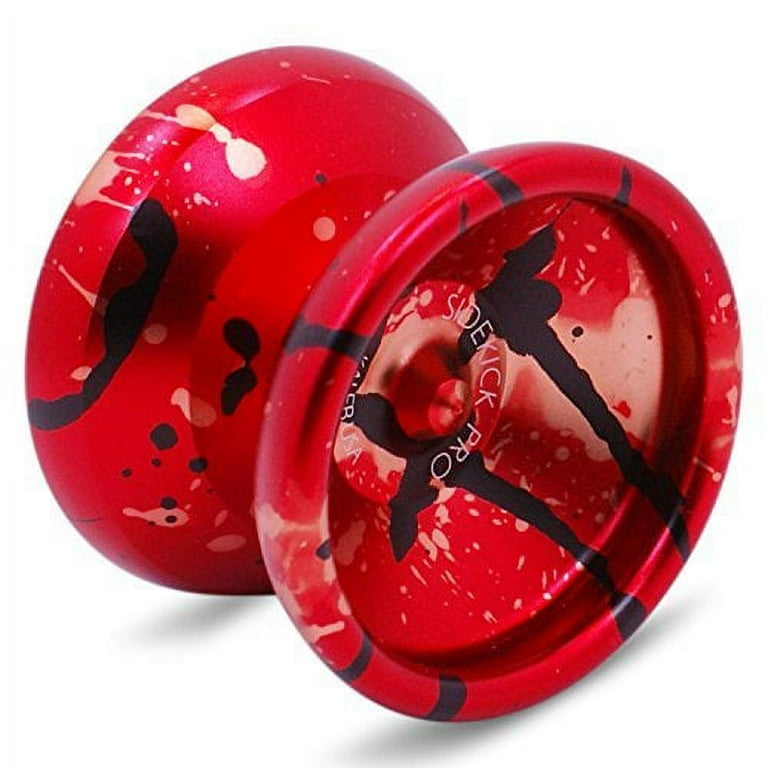 Red Black Gold Splashes Yo-Yo Professional Aluminum Sidekick Pro