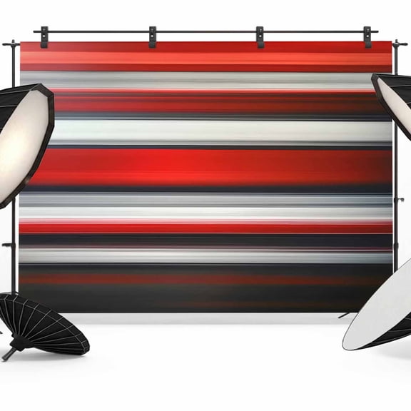 Red Black Gradient Backdrop for Photography, Geometric Strip Modern Abstract Photo Backdrop Portrait Background Party Banner Photo Backgrounds for Studio Booth Props, 7x5ft