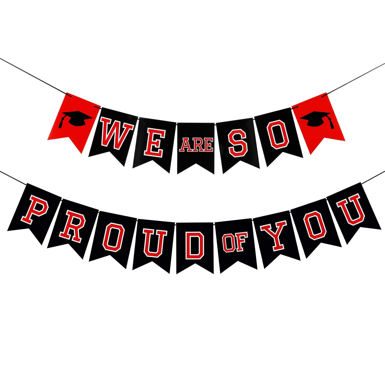 Red and Black Graduation Party Supplies 2022 We are So Proud Of You