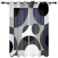 thumbnail image 1 of Red Black Gray Geometric Square Luxury Window Curtains Printed Curtains for Living Room Kitchen Home Decor Valance Drapes, 1 of 2