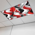 thumbnail image 1 of Red Black Grey Fluorescent Light Covers, Moire Modern Artwork Abstract Magnetic Light Covers for Ceiling Lights, Fluorescent Ceiling Shade Filters for Classroom Bedroom Office 4x2Ft x 1PCS, 1 of 8