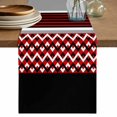 thumbnail image 1 of Red Black Grey Stripes Table Runner 70 Inches, Abstract Lines Geometric Modern Bed Runner Dresser Scarves Tabletop for Indoor Outdoor Parties/Ceremony/Banquet, 13" x 70", 1 of 9