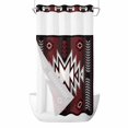 thumbnail image 1 of Red Black No Hook Shower Curtain Waterproof, Bathroom Curtains with Snap in Liners and See Through Top Window, Southwest Geometric Aztec Farmhouse Tribal Hotel Style Bathtub Curtains Shower 36"Wx78"L, 1 of 8