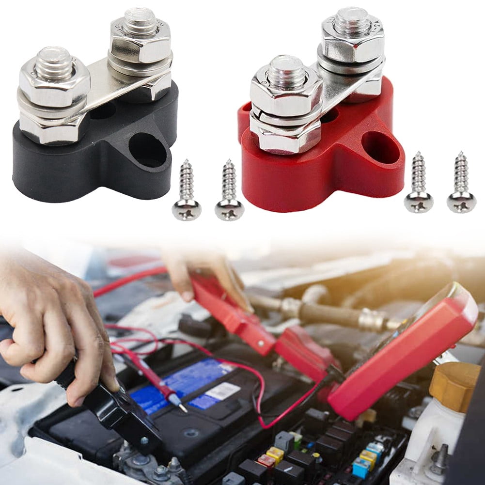 Red Junction Block Red Black Junction Block Power Post Insulated Terminal Stud Battery 5/ ...