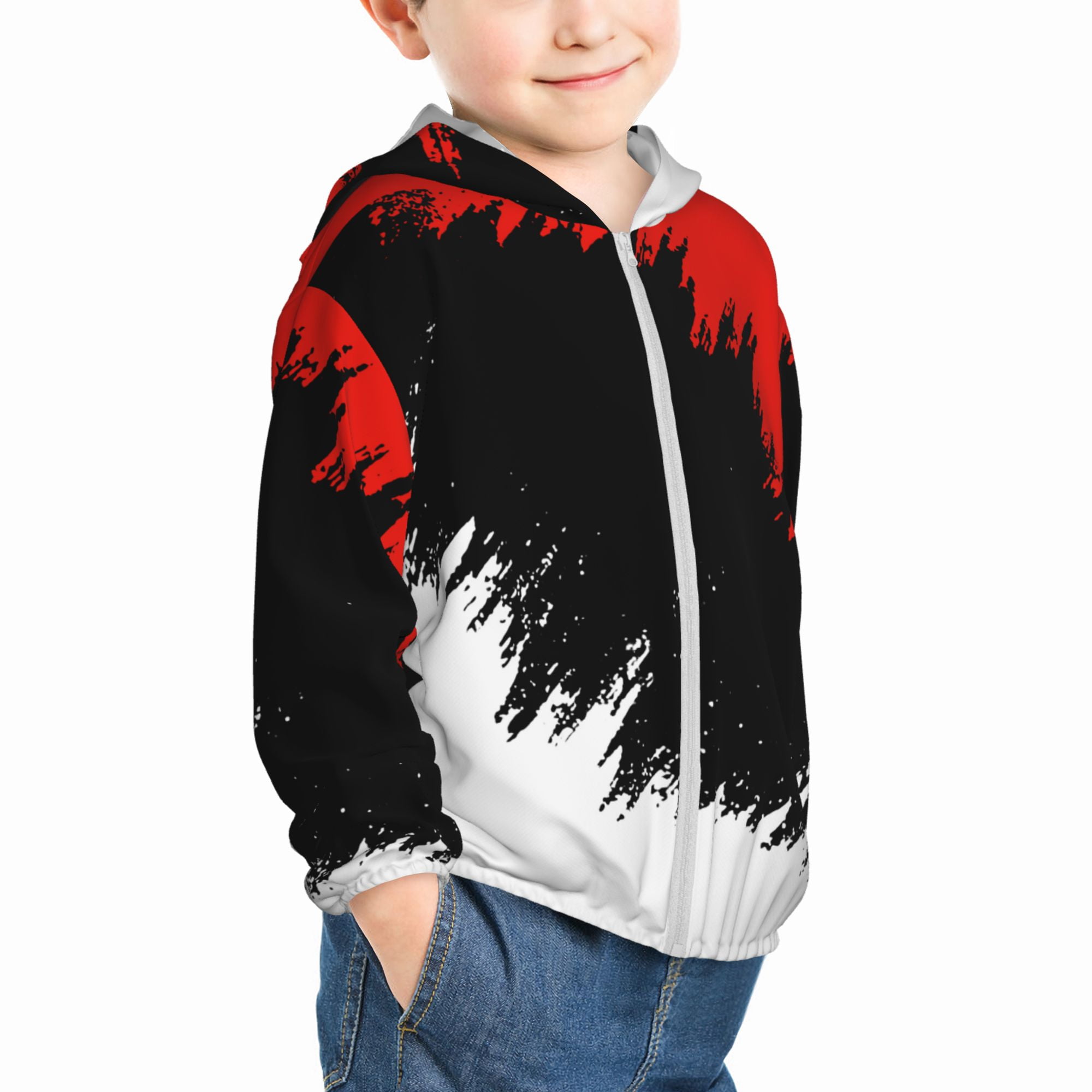 Warm & Stylish Hoodie Set for Kids Black & Red main image 1