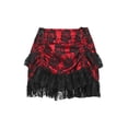 thumbnail image 1 of Red/Black Lace Ruched Bustle Skirt, 1 of 3