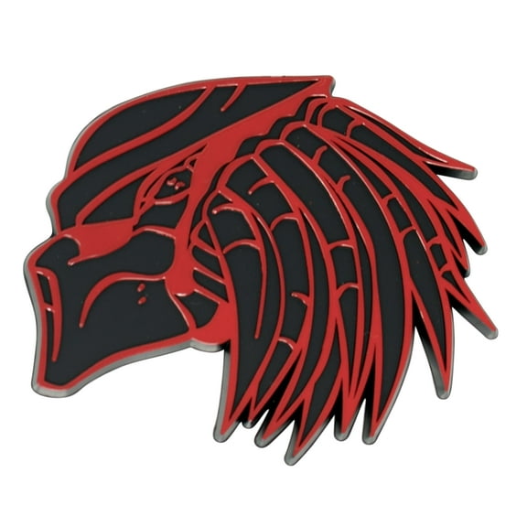 Red/Black Left Facing Predator Emblem