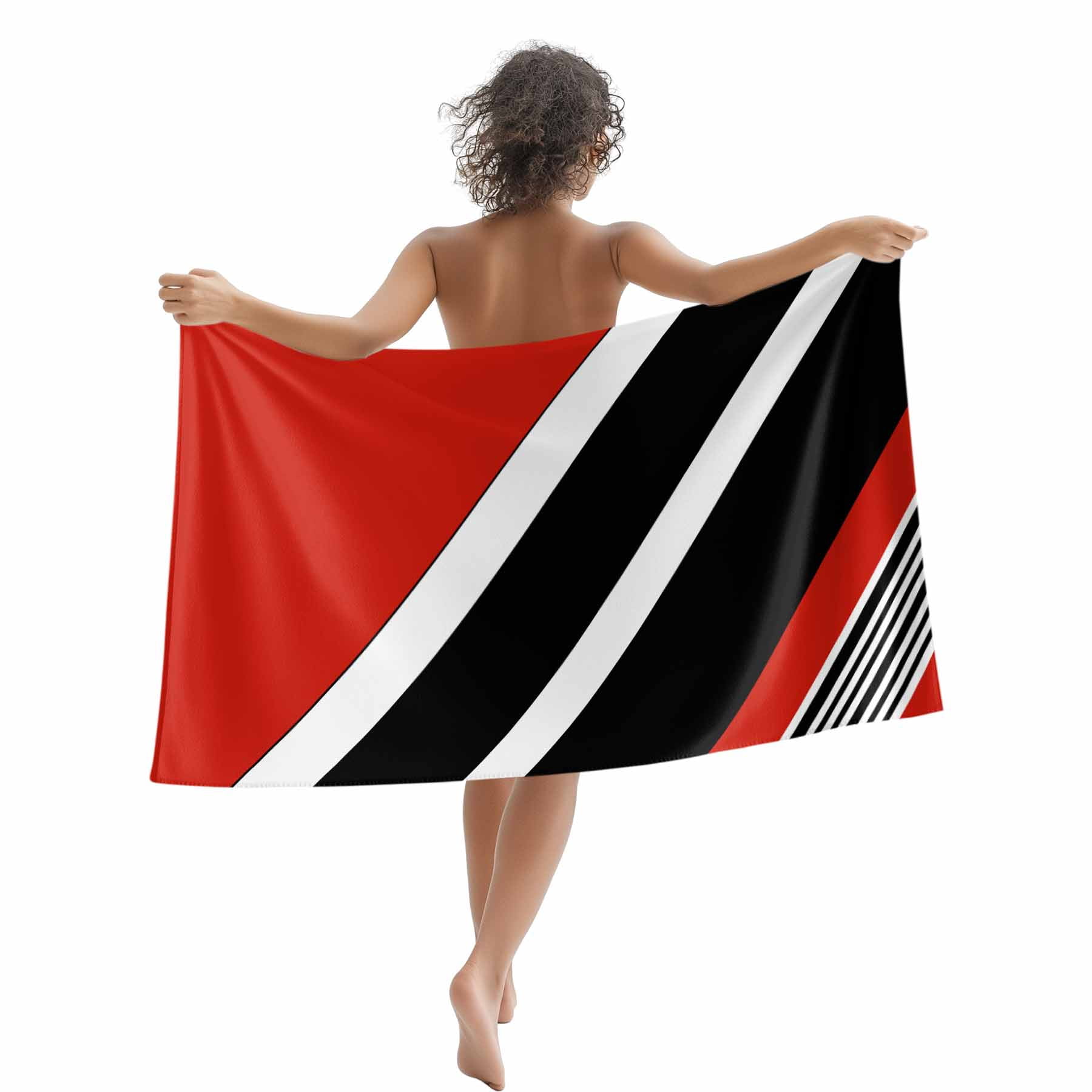 Red Black Lines Beach Towels Blanket Soft&Absorbent Quick Dry Microfiber Abstract Color Block Art Pool Towels for Swimming ,Yoga, Sports, Gym, Camping,Large 30X60in,