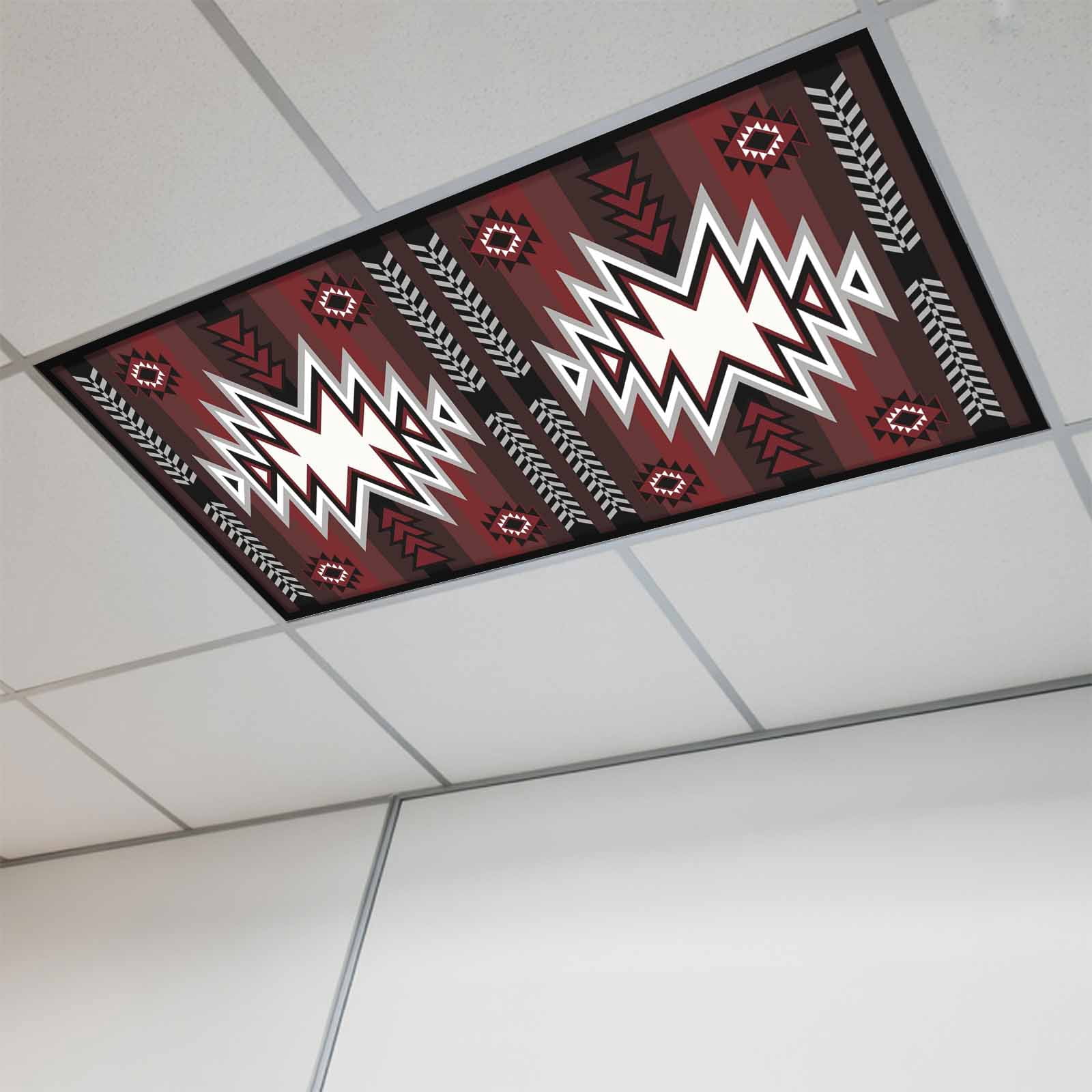 Red Black Magnetic Fluorescent Light Covers for Ceiling Lights 2x4Ft ...