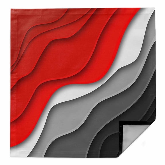 Red Black Ombre Cloth Napkins Washable Set of 1, Modern Geometric Abstract Aesthetics Cream Reusable Dinner Table Napkins Cloth Bulk for Weddings Kitchen Restaurants Hotel Events Party 20 x 20 Inch