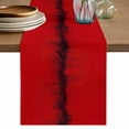 thumbnail image 1 of Red Black Ombre Cotton Linen Table Runner for Dining Kitchen, Modern Abstract Art Wedding Outdoor Party Tablerunners Decoration, Dresser Scarf Coffee Tablecloth Runners 13x72 Inches, 1 of 9