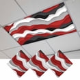 thumbnail image 1 of Red Black Ombre Fluorescent Light Covers, Modern Geometric Moire Abstract Art Magnetic Light Covers for Ceiling Lights, Fluorescent Ceiling Shade Filters for Classroom Bedroom Office 4x2Ft x 3PCS, 1 of 8