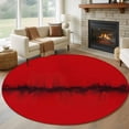 thumbnail image 1 of Red Black Ombre Round Area Rug 6Ft Washable Circle Rugs for Bathroom Office, Modern Abstract Art Non-Slip Carpet Floor Mats Indoor Outdoor Carpet Runner Aesthetic Home Decor, 1 of 8
