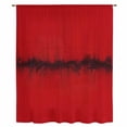 thumbnail image 1 of Red Black Ombre Sheer Curtains 54 Inches Long, Modern Abstract Art Light Filering Curtains, Breathable Simi Curtain Privacy Drapes for Kitchen Bathroom Nursery Lightweight Small Window Treatment, 1 of 9