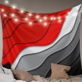 thumbnail image 1 of Red Black Ombre Tapestry for Bedroom Wall Hanging Tapestry, Modern Geometric Abstract Aesthetics Cream Ceiling Backdrop Tapestries Poster Blanket Wall Decor for Teens Room Living Room Dorm 59" x 90", 1 of 8